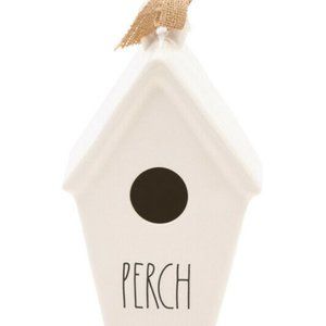 Rae Dunn Tapered Perch Ceramic Birdhouse NEW